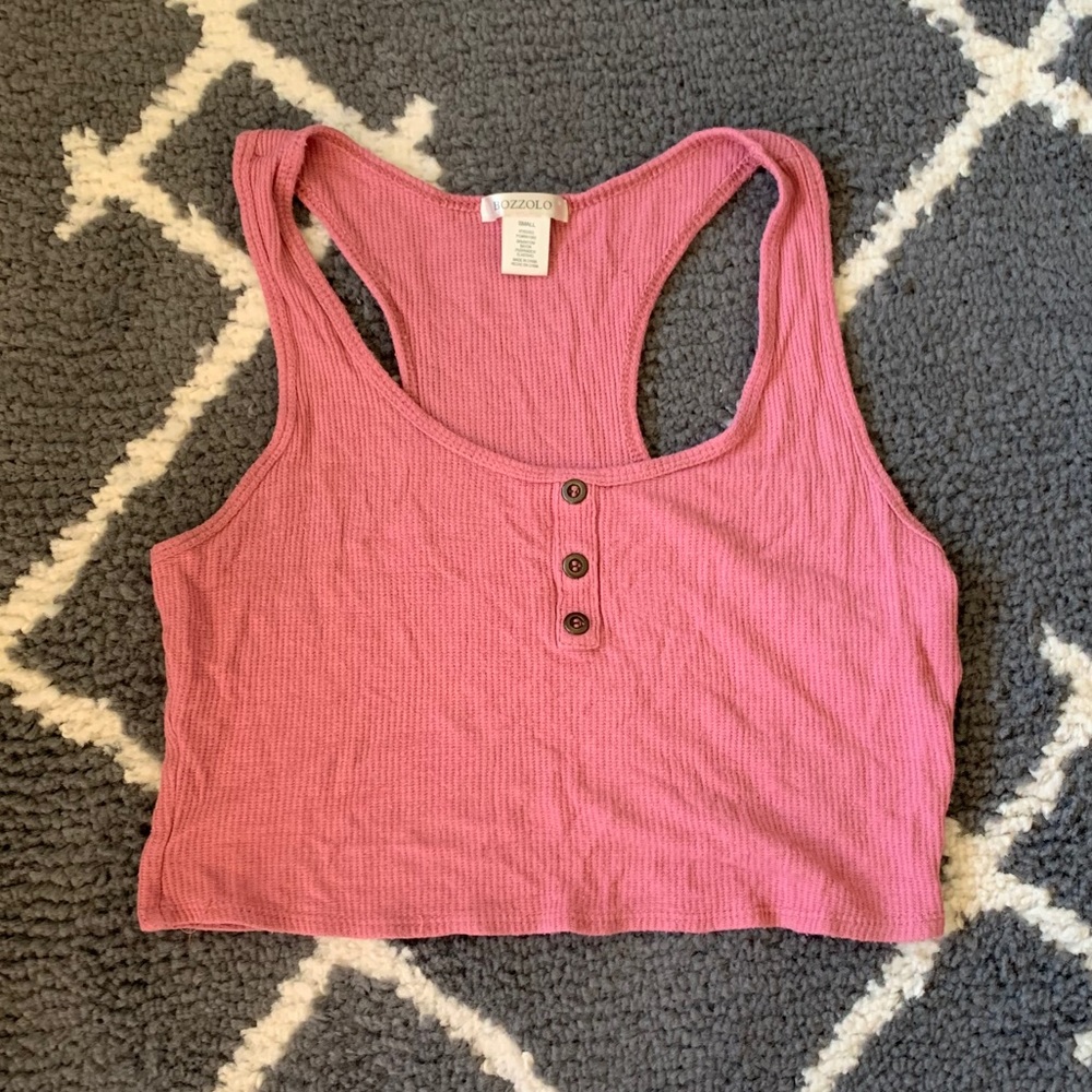 Cropped racerback top